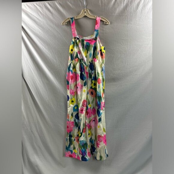 Boho Floral Print Wide-Leg Jumpsuit - Picture 5 of 7